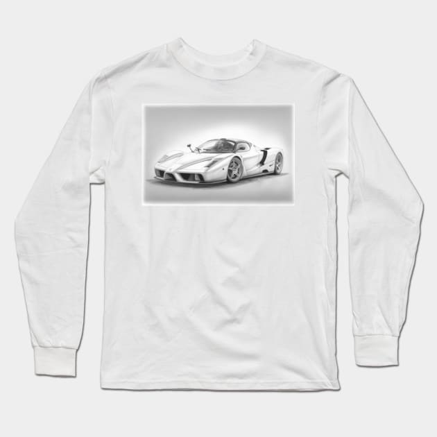 Ferrari Enzo Long Sleeve T-Shirt by SpaceCars